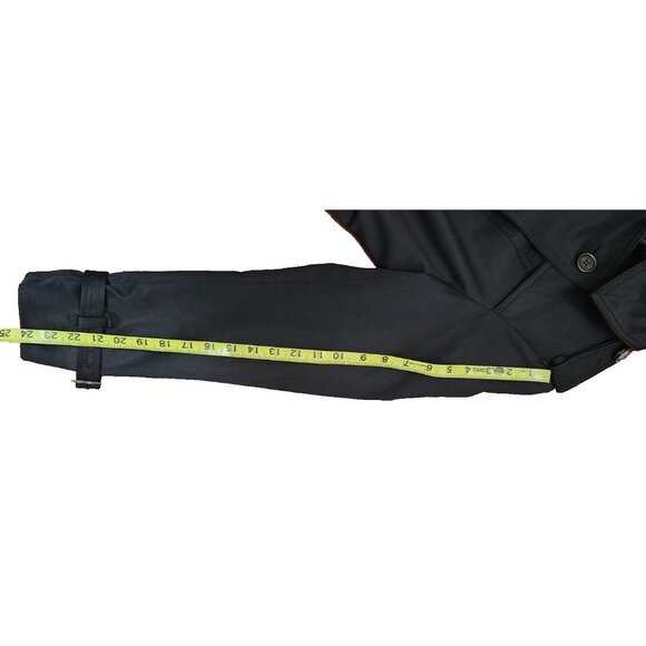 Dawn Levy Black Trench Coat S Removable Quilted Liner Belted Double Double Breas - Picture 16 of 16